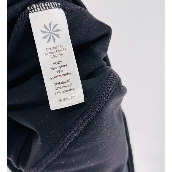 Athleta Size L Tall Black Salutation Cut Out Leggings - Picture 6 of 7